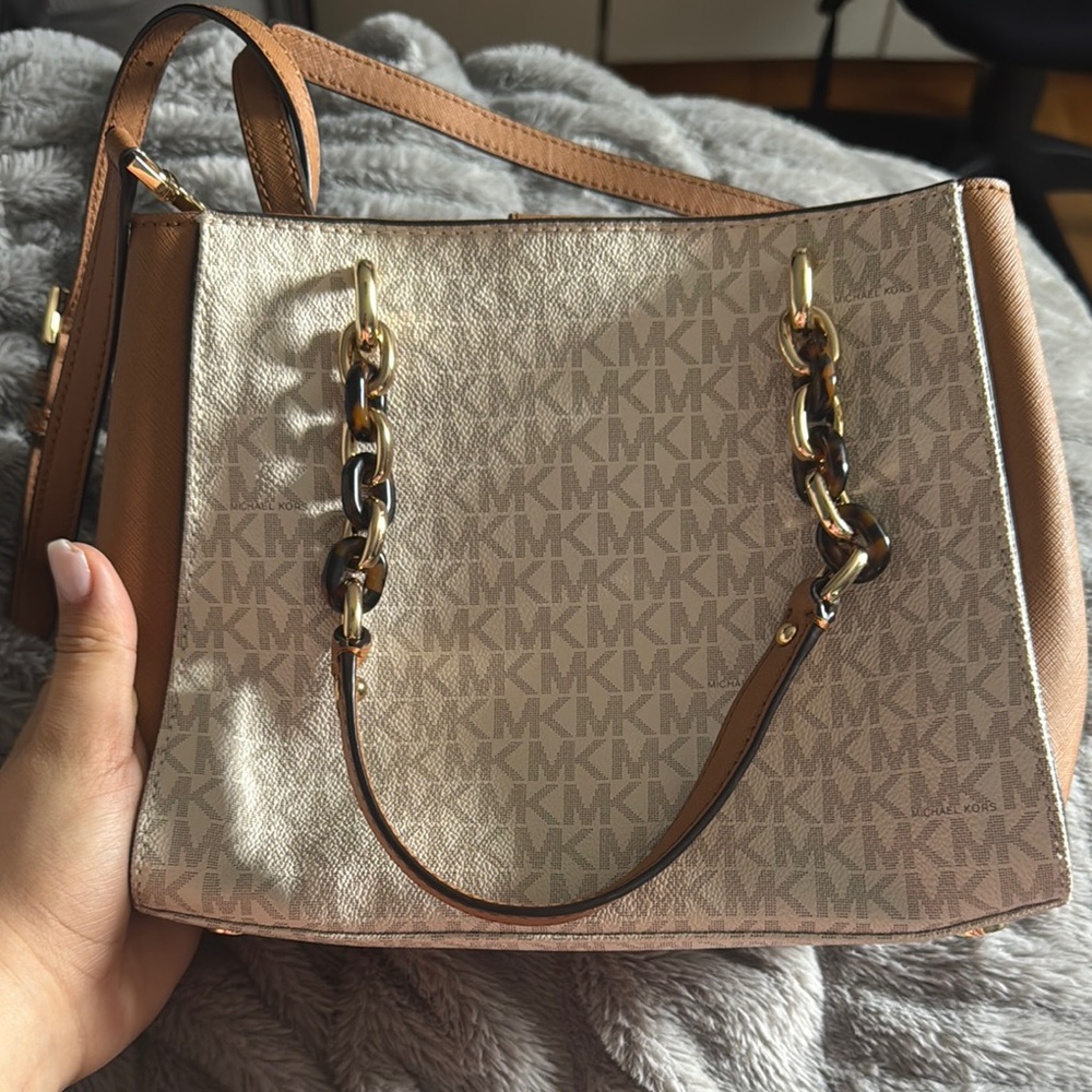 Michael Kors Beige and Brown Women's Bag
